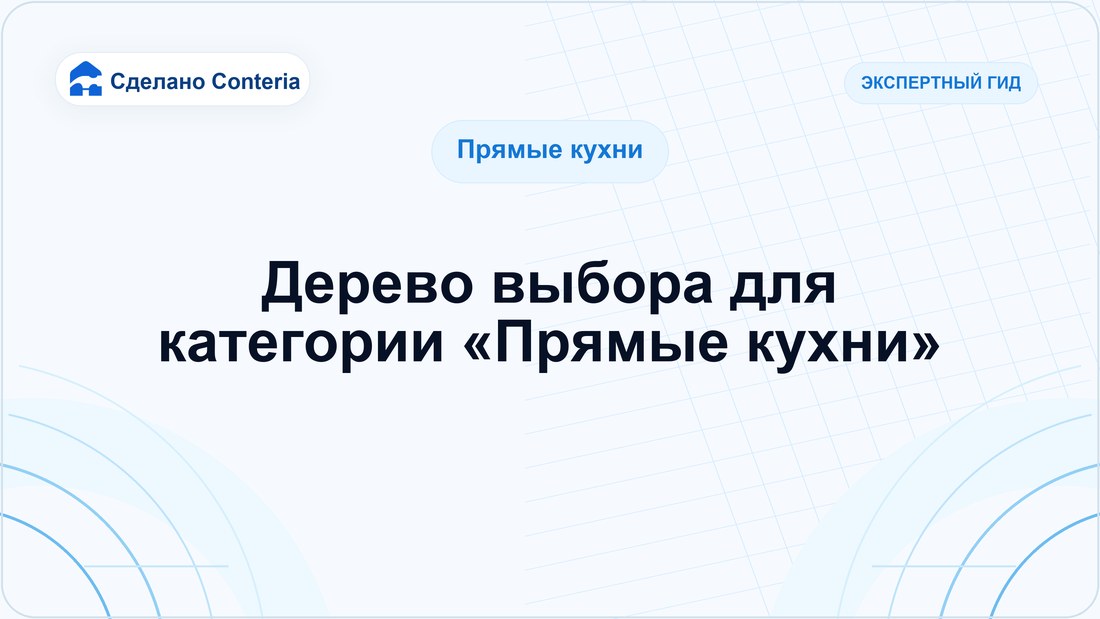 Дерево выбора для категории «Прямые кухни»