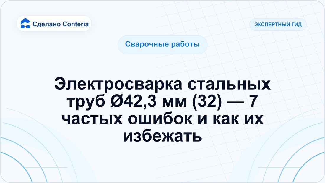 Электросварка стальных труб Ø42,3 мм (32) — 7 частых ошибок и как их избежать