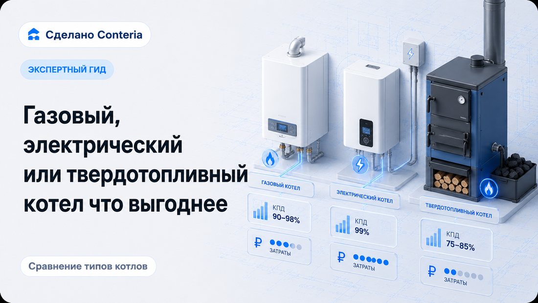 Газовый, электрический или твердотопливный котел что выгоднее