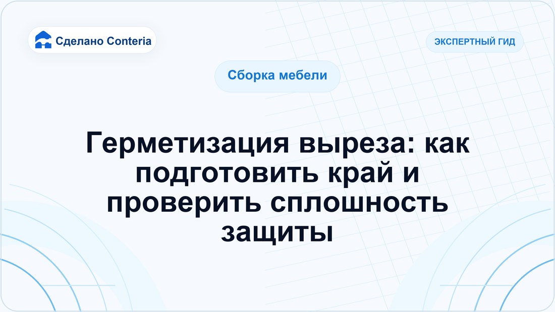 Герметизация выреза: как подготовить край и проверить сплошность защиты