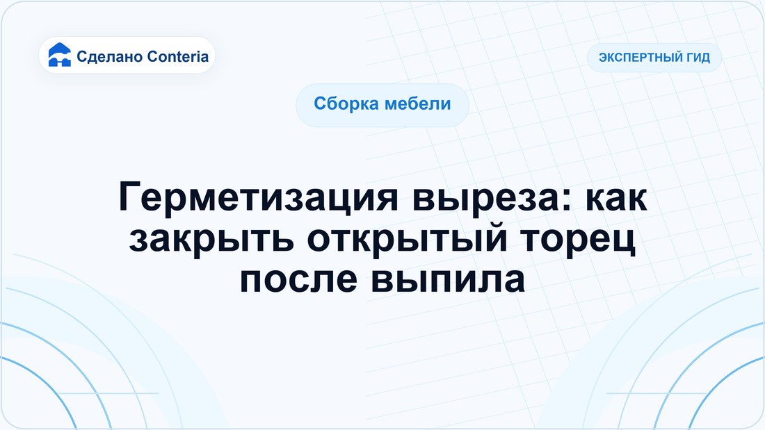 Герметизация выреза: как закрыть открытый торец после выпила