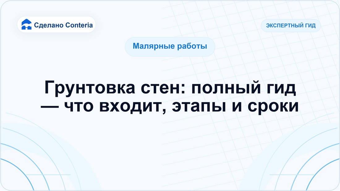Грунтовка стен: полный гид — что входит, этапы и сроки