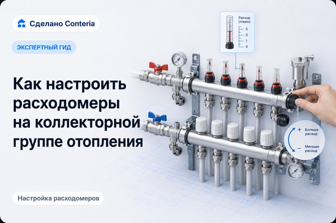 Как настроить расходомеры на коллекторной группе отопления