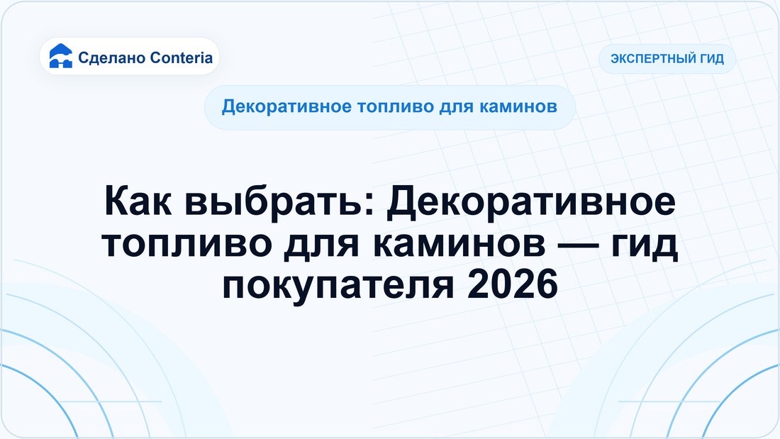Как выбрать: Декоративное топливо для каминов — гид покупателя 2026