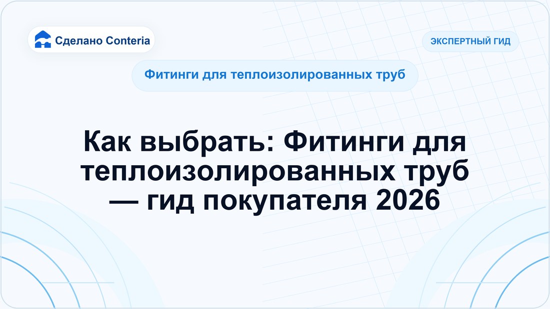Как выбрать: Фитинги для теплоизолированных труб — гид покупателя 2026