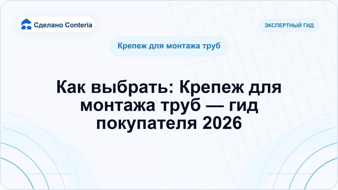 Как выбрать: Крепеж для монтажа труб — гид покупателя 2026
