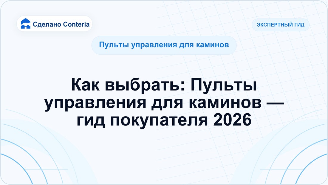 Как выбрать: Пульты управления для каминов — гид покупателя 2026