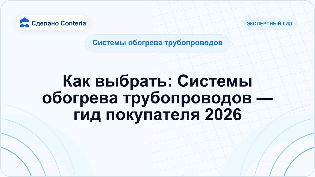 Как выбрать: Системы обогрева трубопроводов — гид покупателя 2026