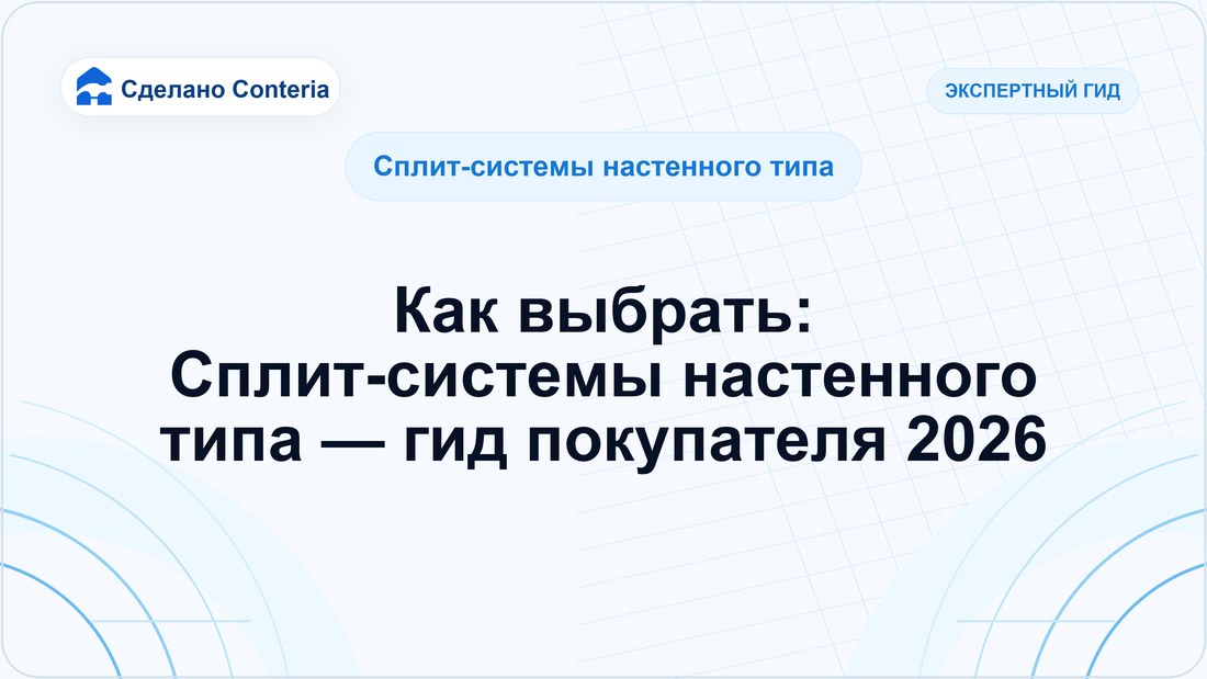 Как выбрать: Сплит-системы настенного типа — гид покупателя 2026