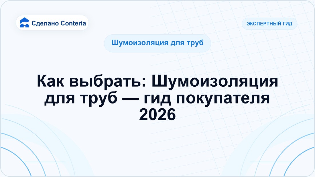 Как выбрать: Шумоизоляция для труб — гид покупателя 2026