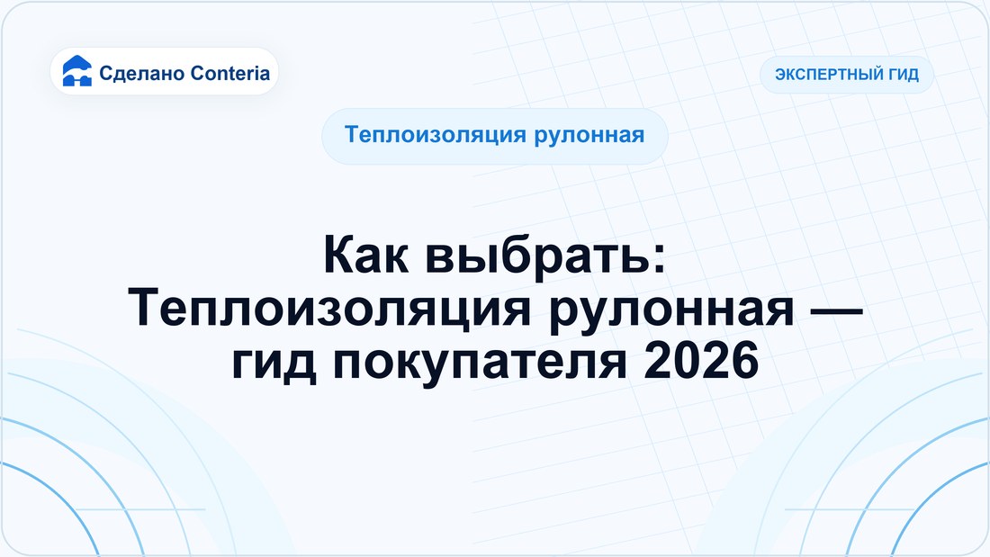 Как выбрать: Теплоизоляция рулонная — гид покупателя 2026