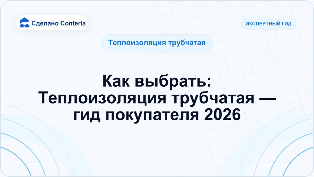 Как выбрать: Теплоизоляция трубчатая — гид покупателя 2026