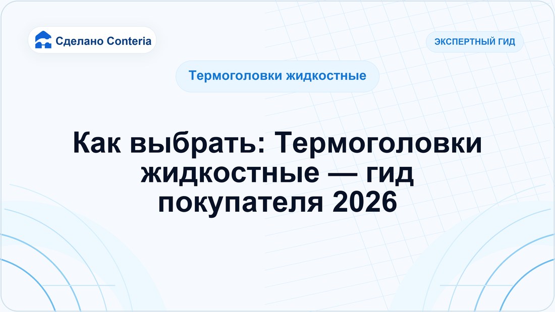 Как выбрать: Термоголовки жидкостные — гид покупателя 2026