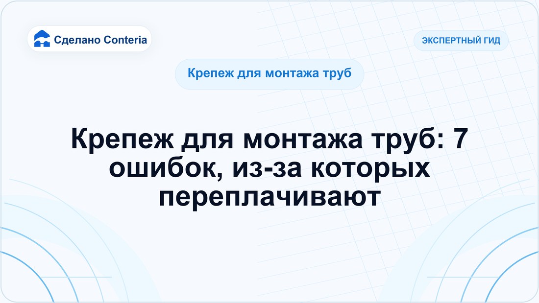 Крепеж для монтажа труб: 7 ошибок, из-за которых переплачивают