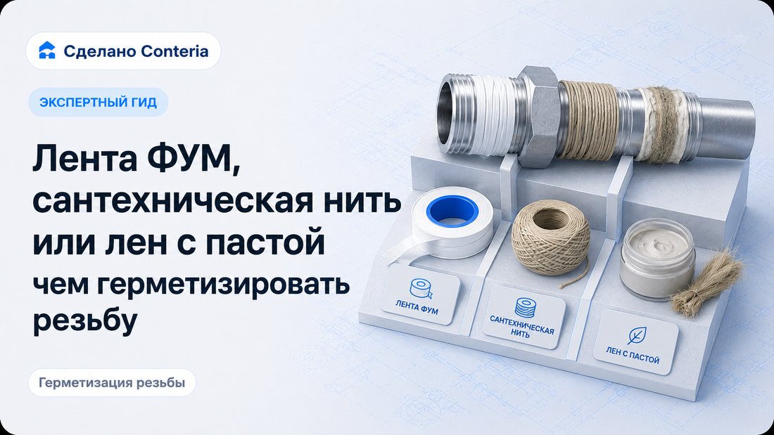 Лента ФУМ, сантехническая нить или лен с пастой чем герметизировать резьбу