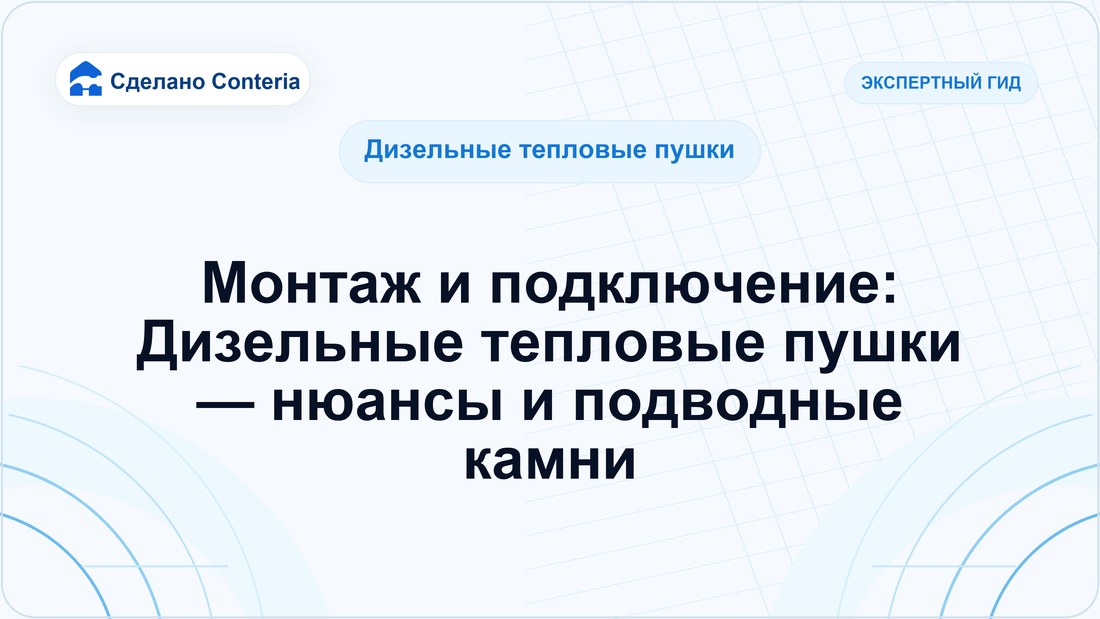 Монтаж и подключение: Дизельные тепловые пушки — нюансы и подводные камни