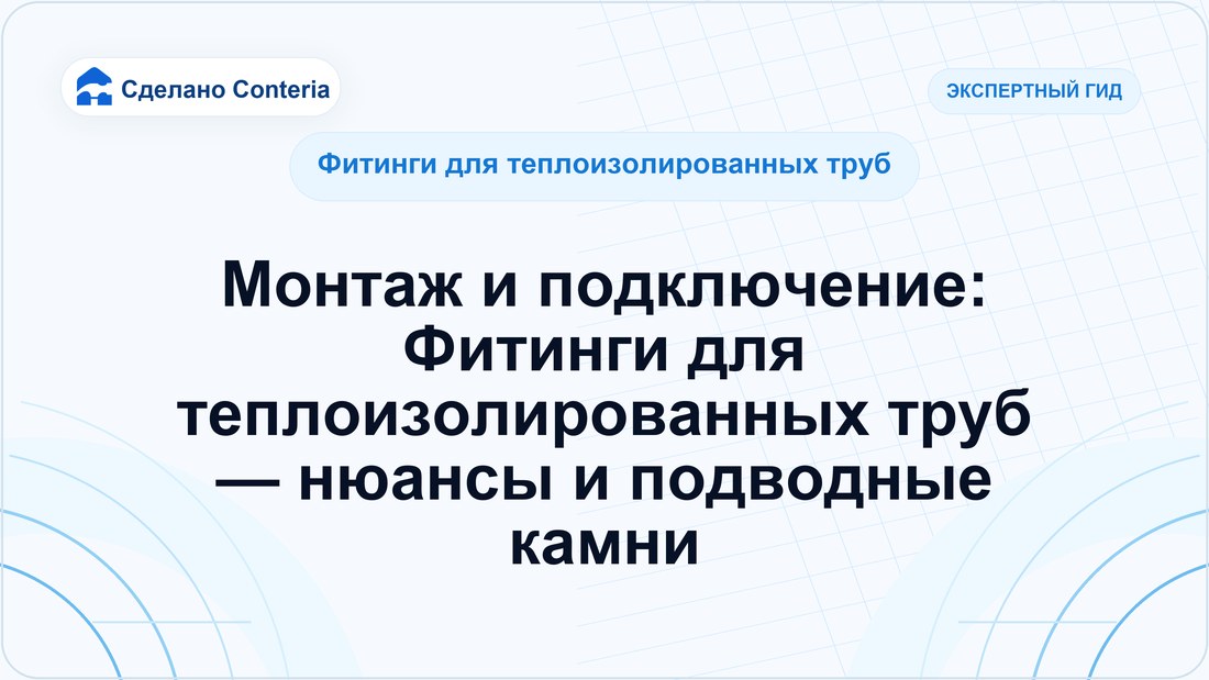 Монтаж и подключение: Фитинги для теплоизолированных труб — нюансы и подводные камни