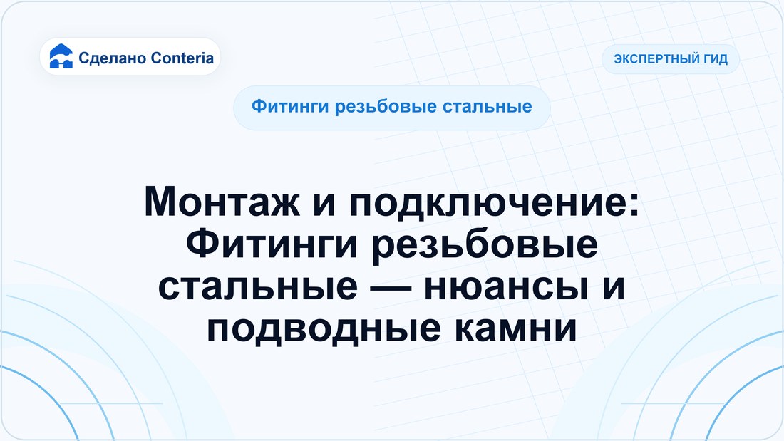 Монтаж и подключение: Фитинги резьбовые стальные — нюансы и подводные камни
