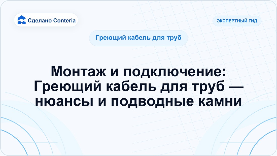 Монтаж и подключение: Греющий кабель для труб — нюансы и подводные камни
