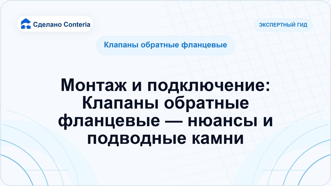 Монтаж и подключение: Клапаны обратные фланцевые — нюансы и подводные камни