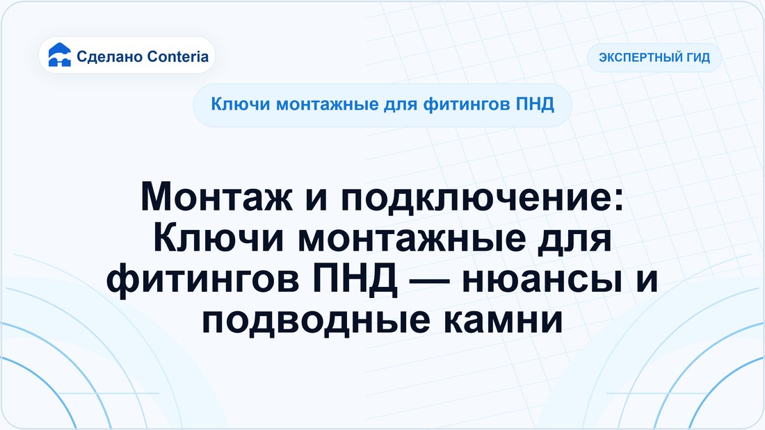 Монтаж и подключение: Ключи монтажные для фитингов ПНД — нюансы и подводные камни