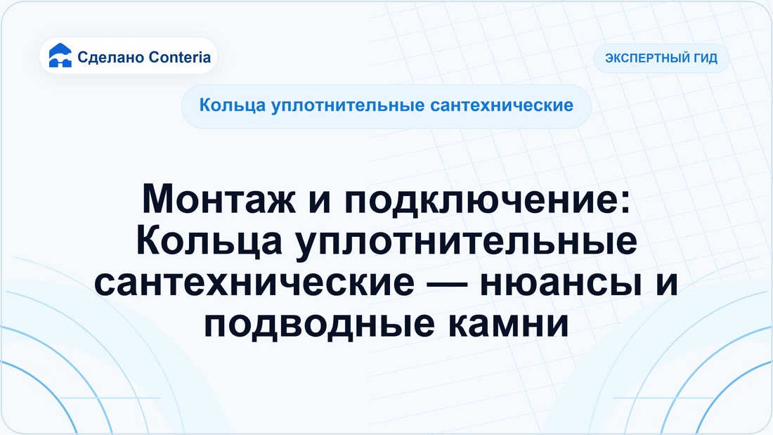 Монтаж и подключение: Кольца уплотнительные сантехнические — нюансы и подводные камни