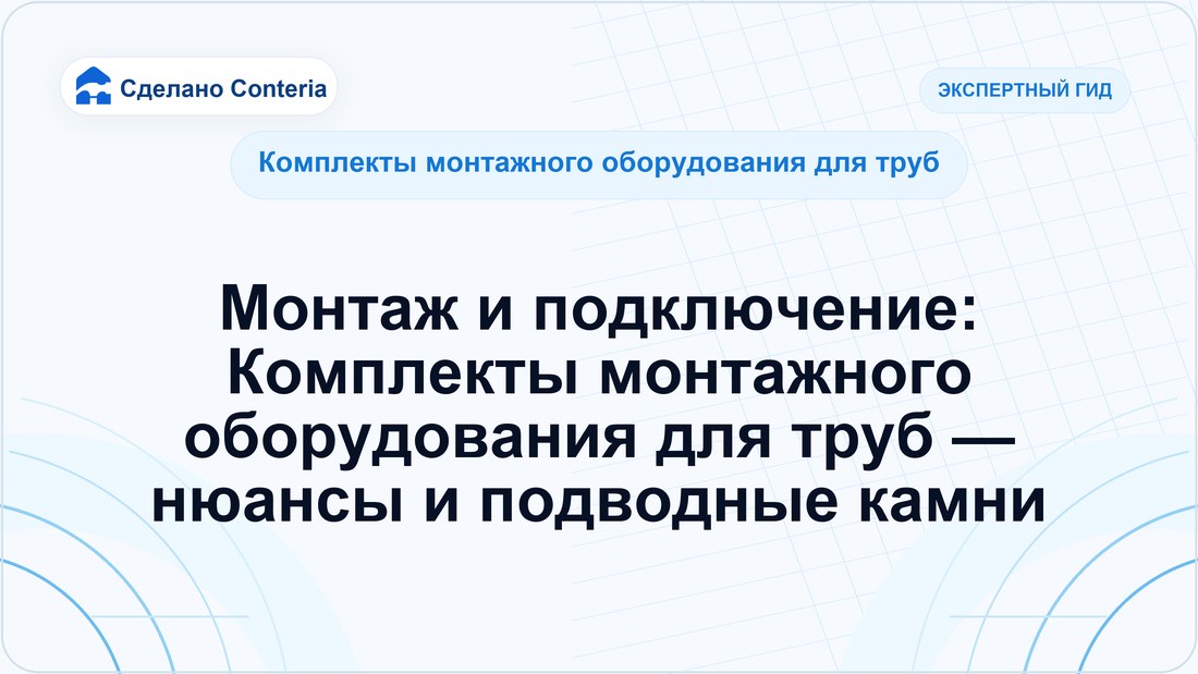 Монтаж и подключение: Комплекты монтажного оборудования для труб — нюансы и подводные камни