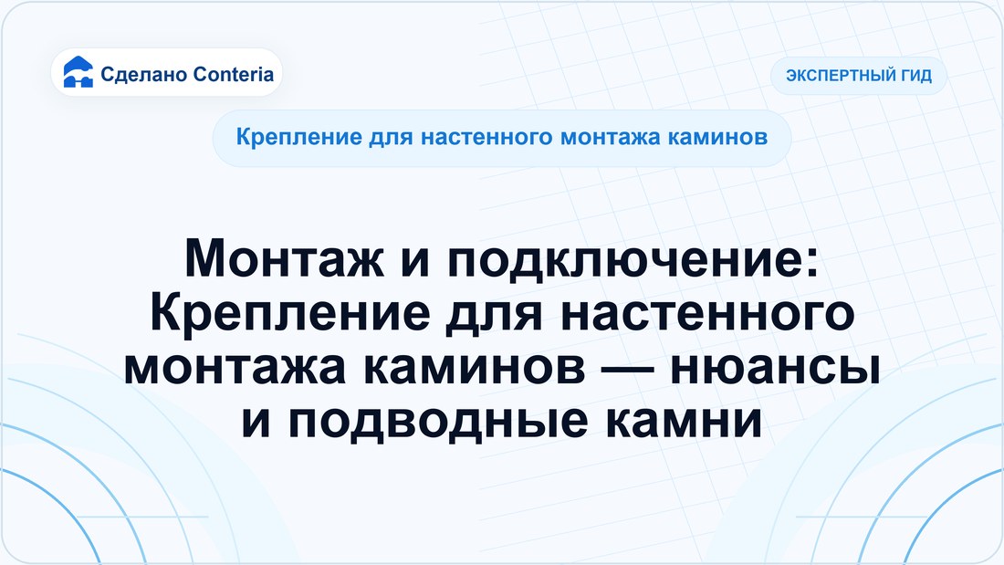 Монтаж и подключение: Крепление для настенного монтажа каминов — нюансы и подводные камни