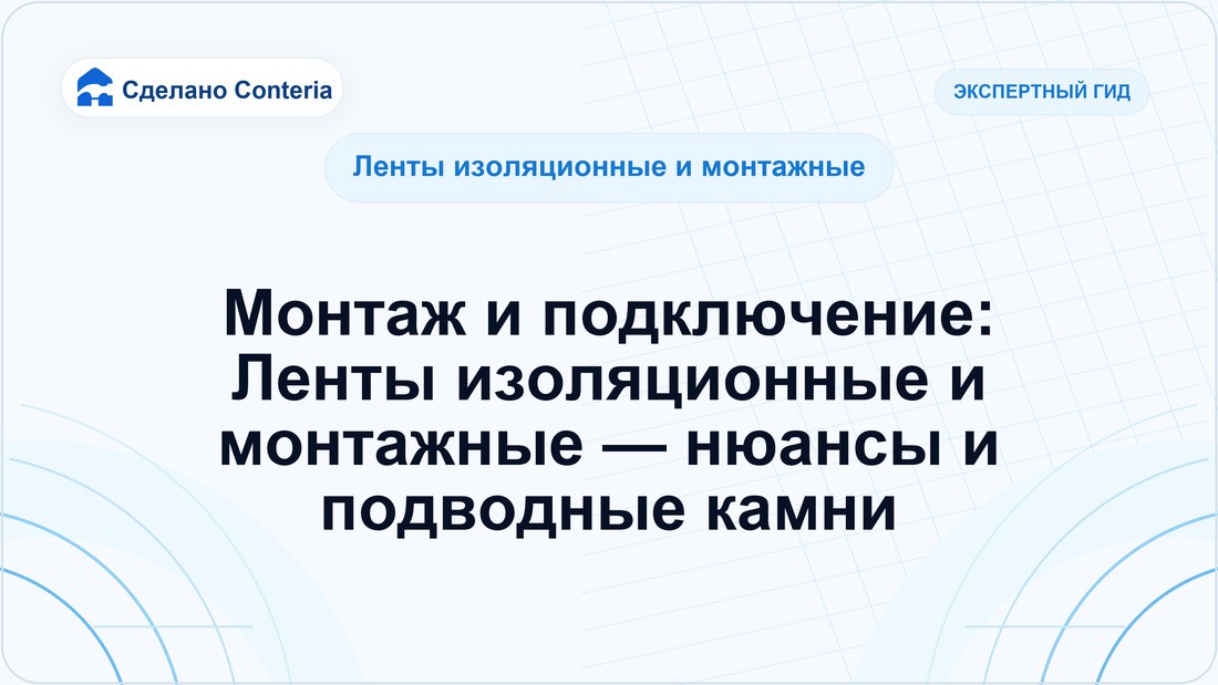 Монтаж и подключение: Ленты изоляционные и монтажные — нюансы и подводные камни