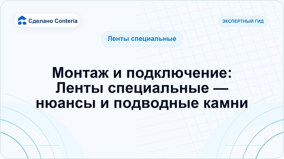 Монтаж и подключение: Ленты специальные — нюансы и подводные камни