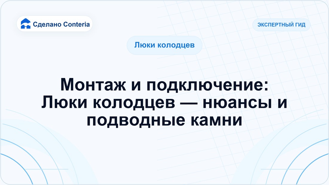 Монтаж и подключение: Люки колодцев — нюансы и подводные камни