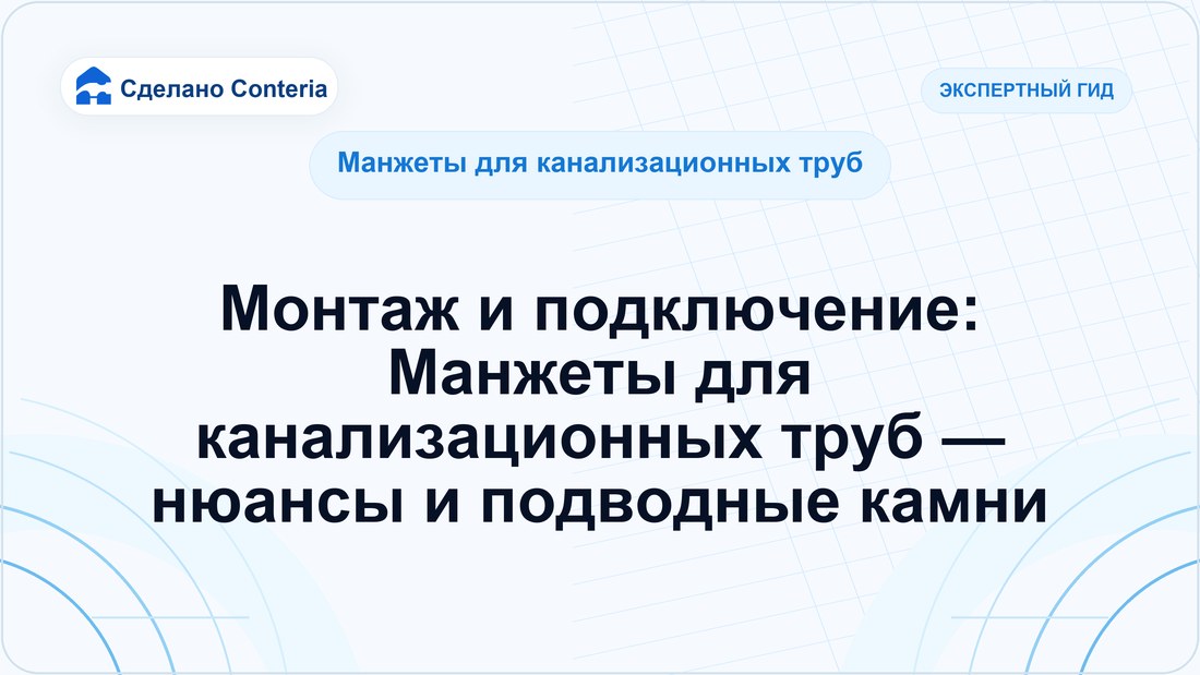 Монтаж и подключение: Манжеты для канализационных труб — нюансы и подводные камни