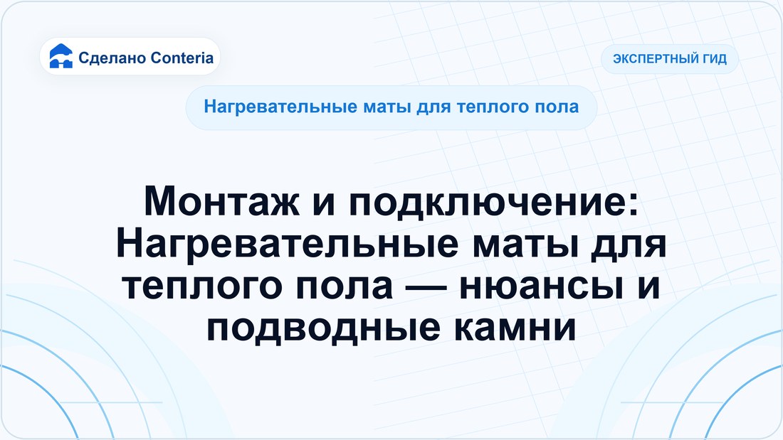 Монтаж и подключение: Нагревательные маты для теплого пола — нюансы и подводные камни