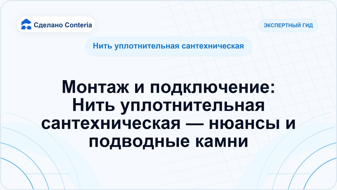Монтаж и подключение: Нить уплотнительная сантехническая — нюансы и подводные камни