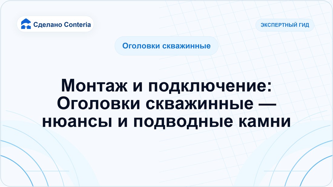 Монтаж и подключение: Оголовки скважинные — нюансы и подводные камни