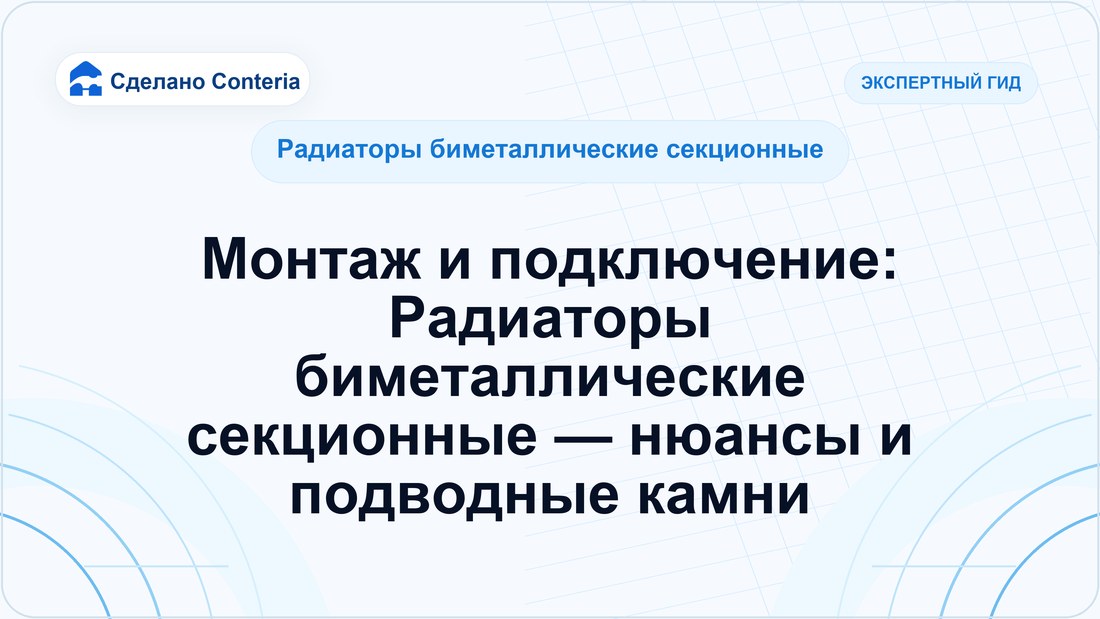 Монтаж и подключение: Радиаторы биметаллические секционные — нюансы и подводные камни