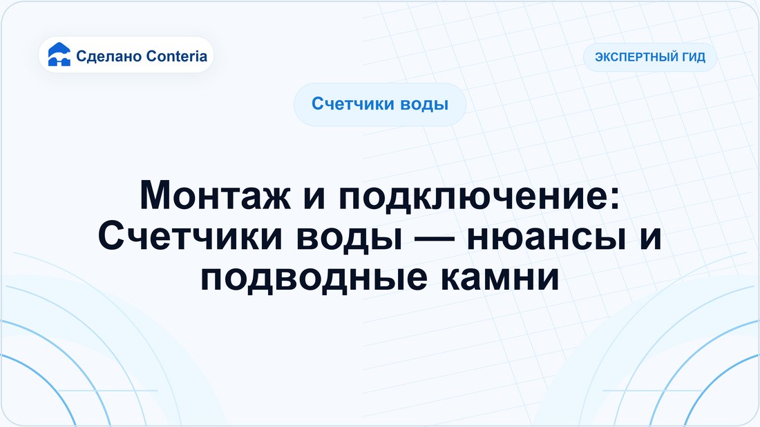 Монтаж и подключение: Счетчики воды — нюансы и подводные камни