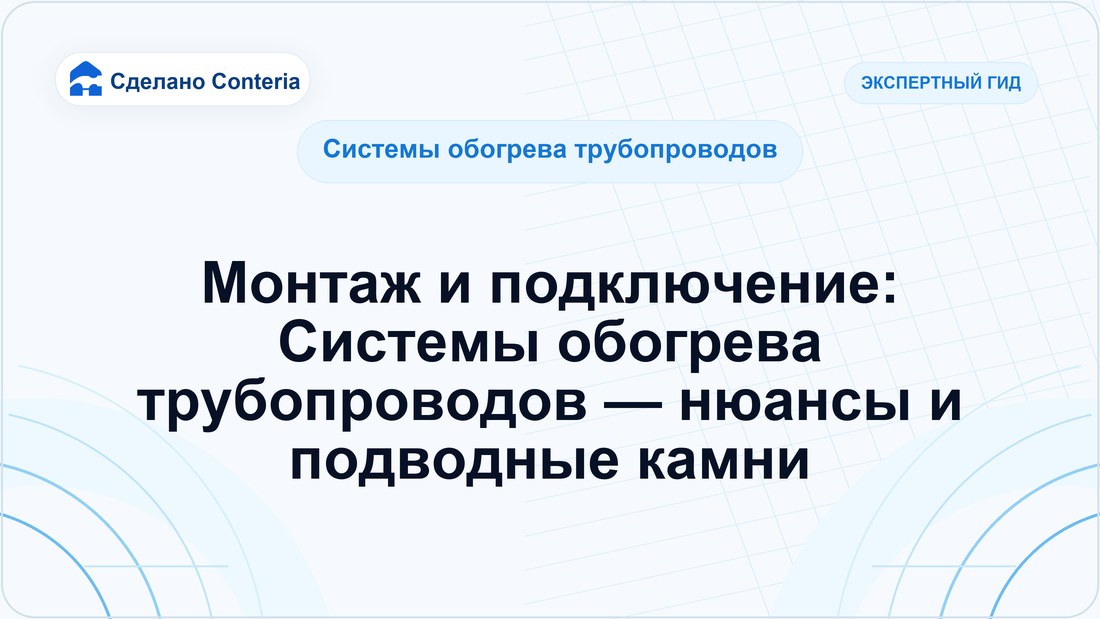 Монтаж и подключение: Системы обогрева трубопроводов — нюансы и подводные камни