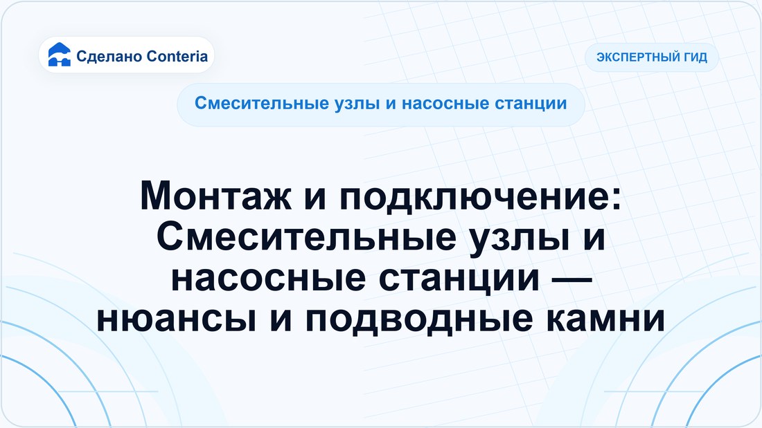 Монтаж и подключение: Смесительные узлы и насосные станции — нюансы и подводные камни