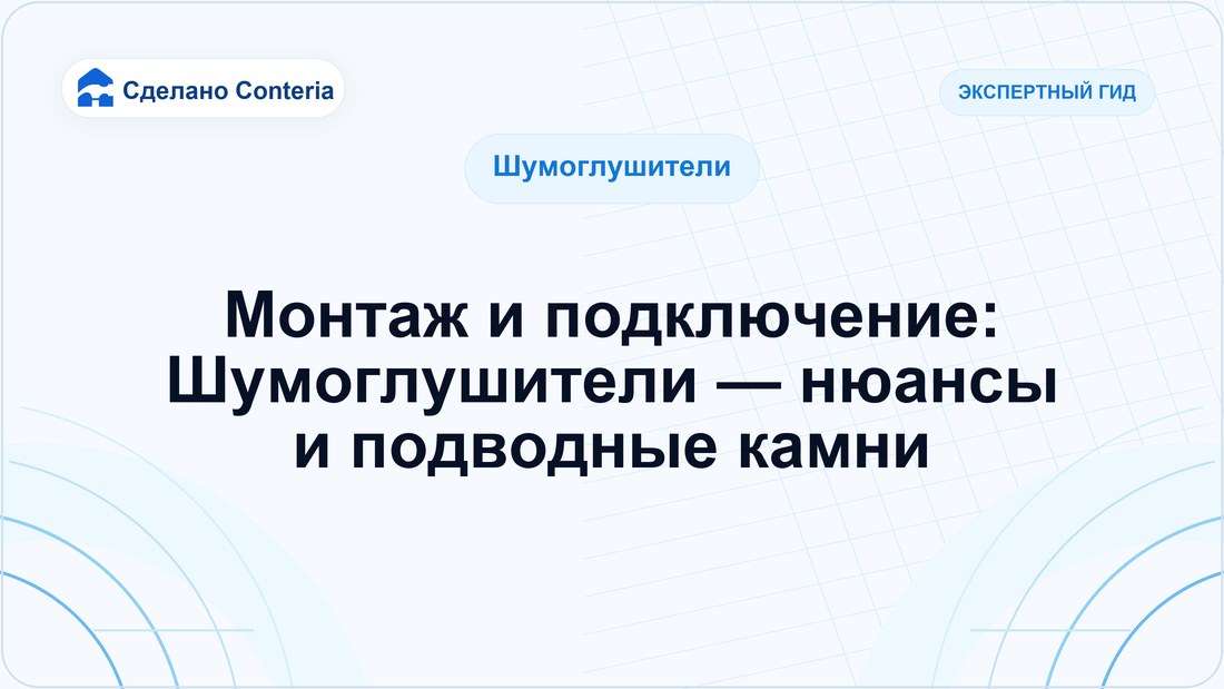 Монтаж и подключение: Шумоглушители — нюансы и подводные камни