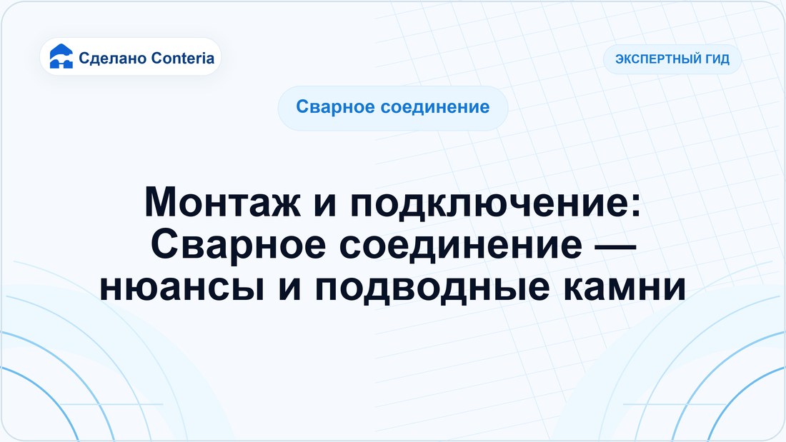 Монтаж и подключение: Сварное соединение — нюансы и подводные камни