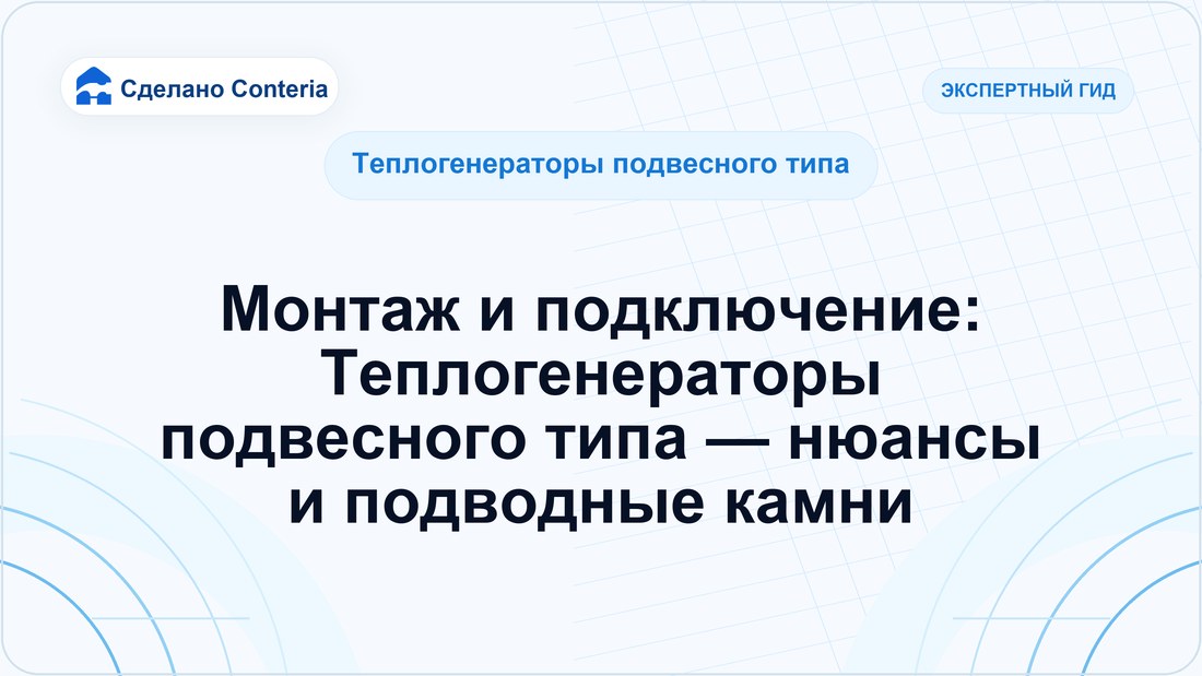 Монтаж и подключение: Теплогенераторы подвесного типа — нюансы и подводные камни