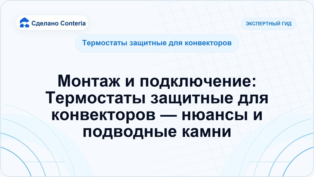 Монтаж и подключение: Термостаты защитные для конвекторов — нюансы и подводные камни