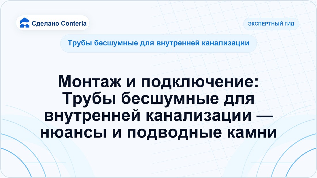 Монтаж и подключение: Трубы бесшумные для внутренней канализации — нюансы и подводные камни