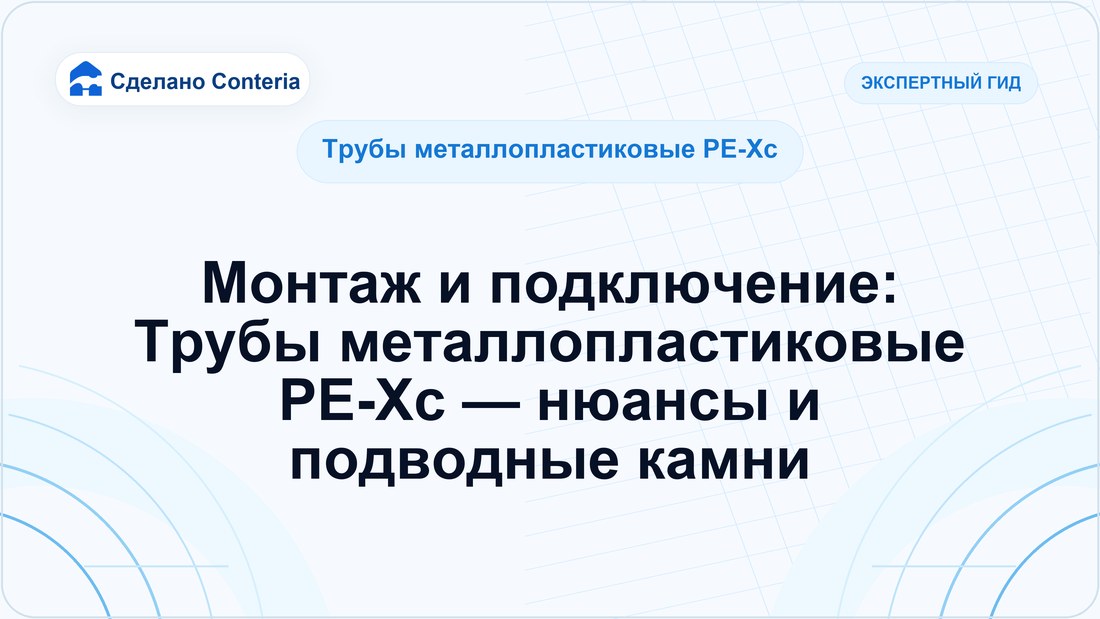 Монтаж и подключение: Трубы металлопластиковые PE-Xc — нюансы и подводные камни