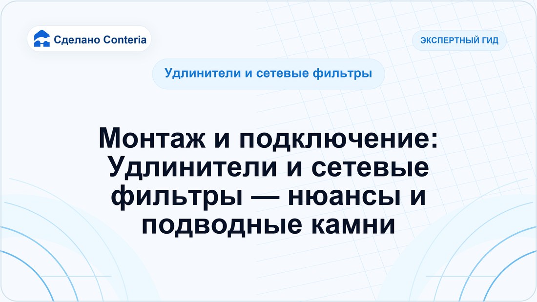 Монтаж и подключение: Удлинители и сетевые фильтры — нюансы и подводные камни