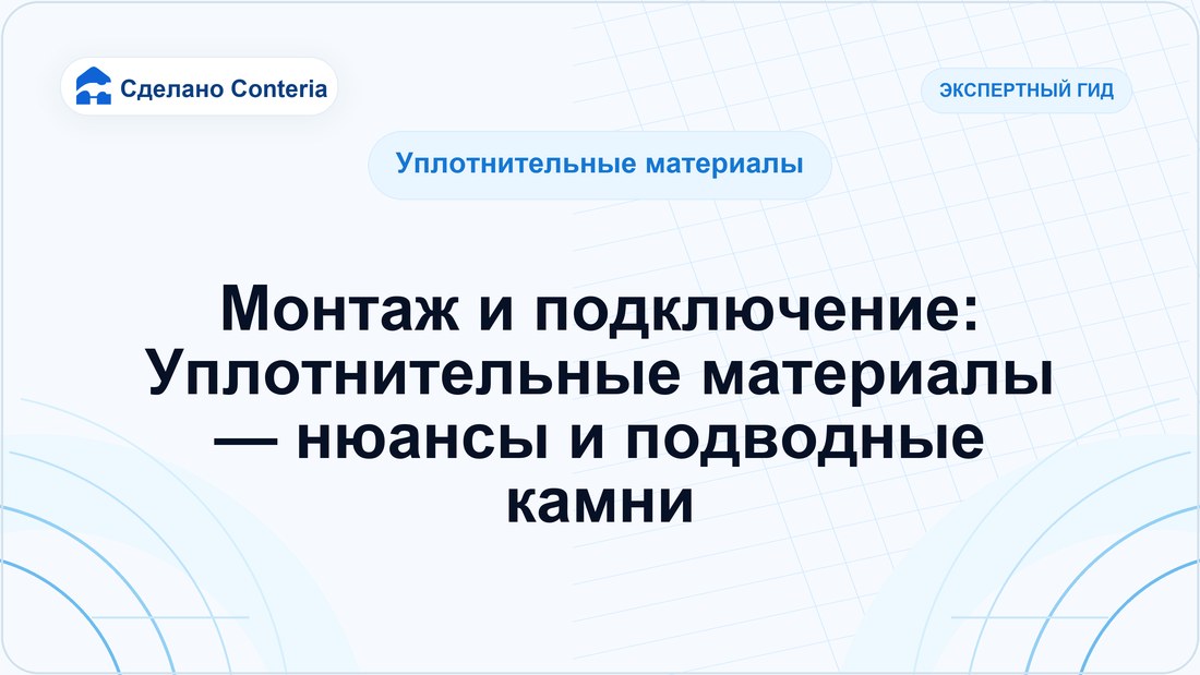 Монтаж и подключение: Уплотнительные материалы — нюансы и подводные камни