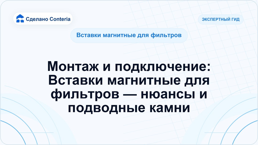 Монтаж и подключение: Вставки магнитные для фильтров — нюансы и подводные камни