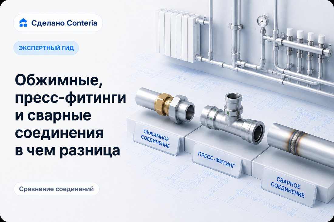 Обжимные, пресс-фитинги и сварные соединения в чем разница