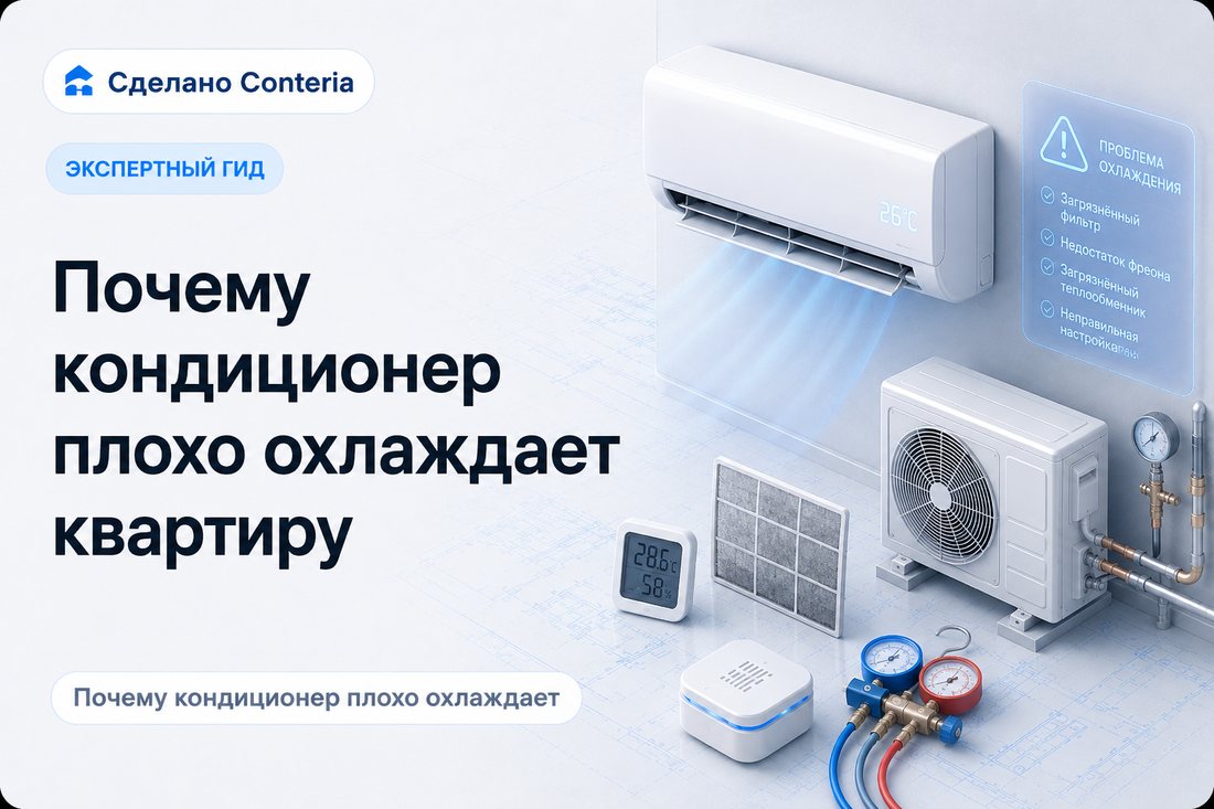 Почему кондиционер плохо охлаждает квартиру